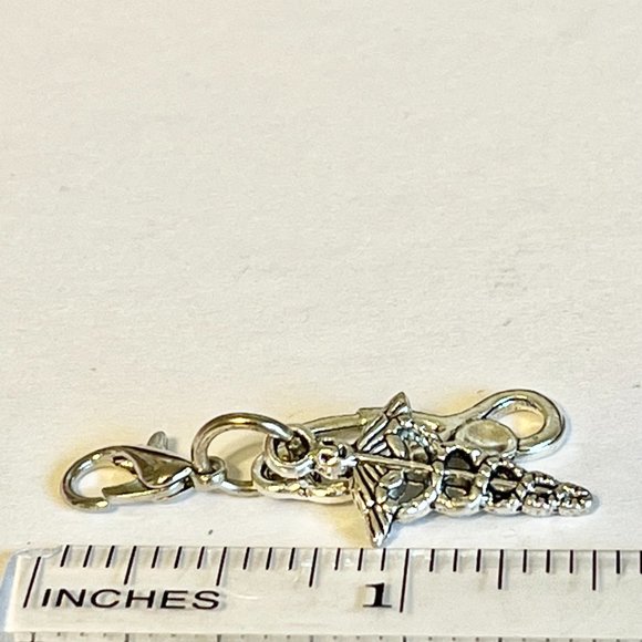 Medical Nursing Caduceus Stethoscope Charm Clip On Zipper Pull MD RN RRT - Picture 7 of 8